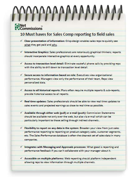 10 Must have%27s for sales comp reporting to field sales